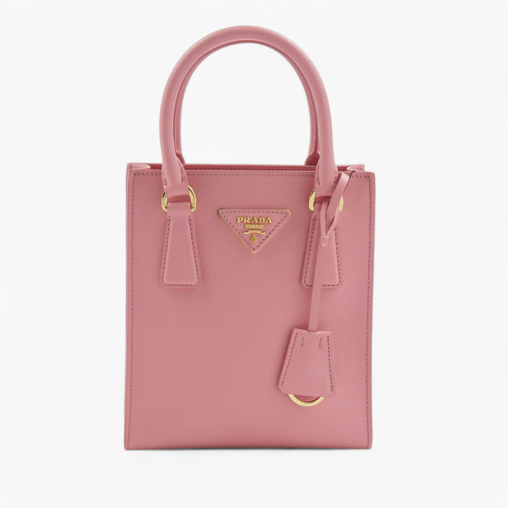 春色Pink【PRADA】ミディアム エチュード レザーバッグ 直営買付 37060---zz---prada---