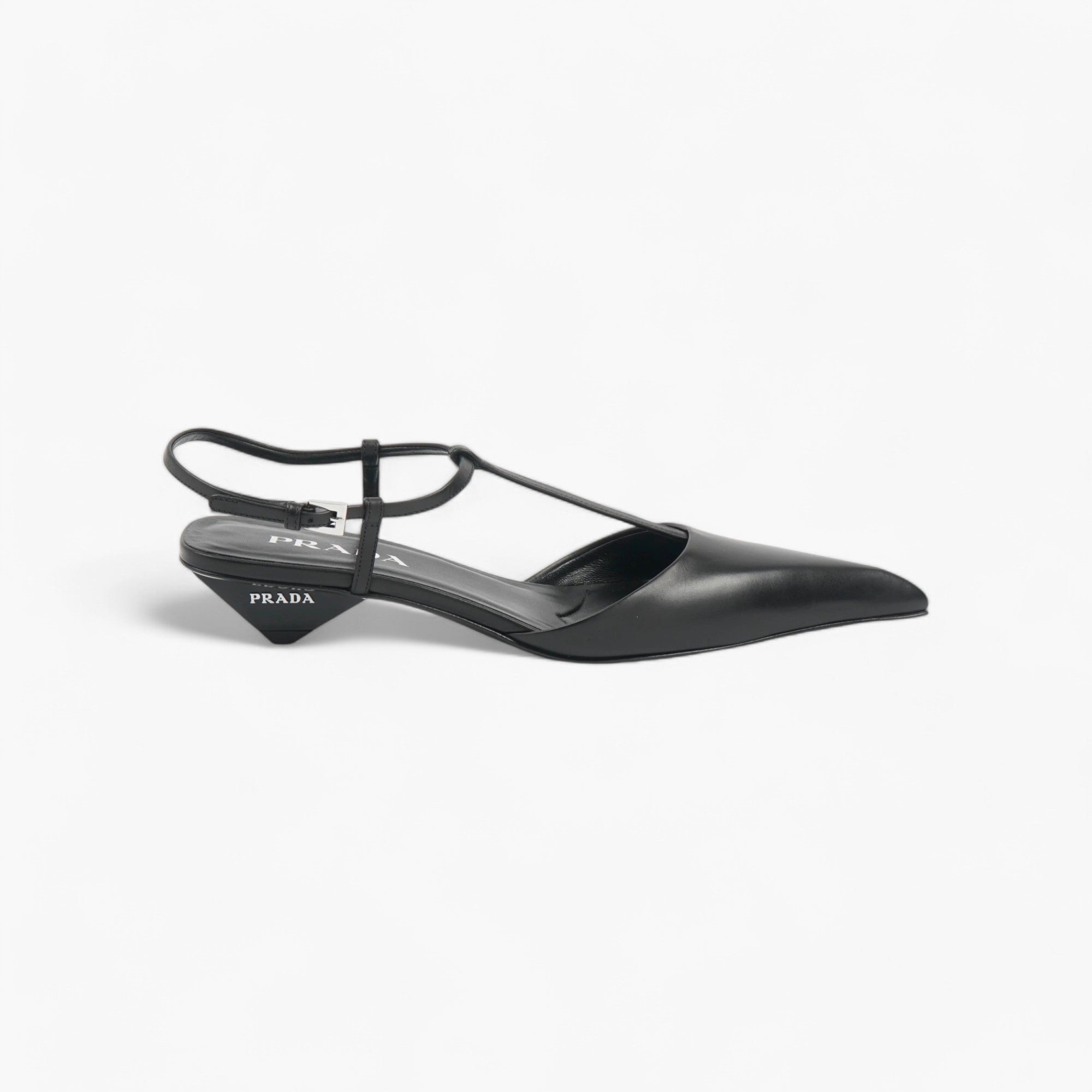 Prada Black Leather T-Strap Pumps – Euro Designer Store