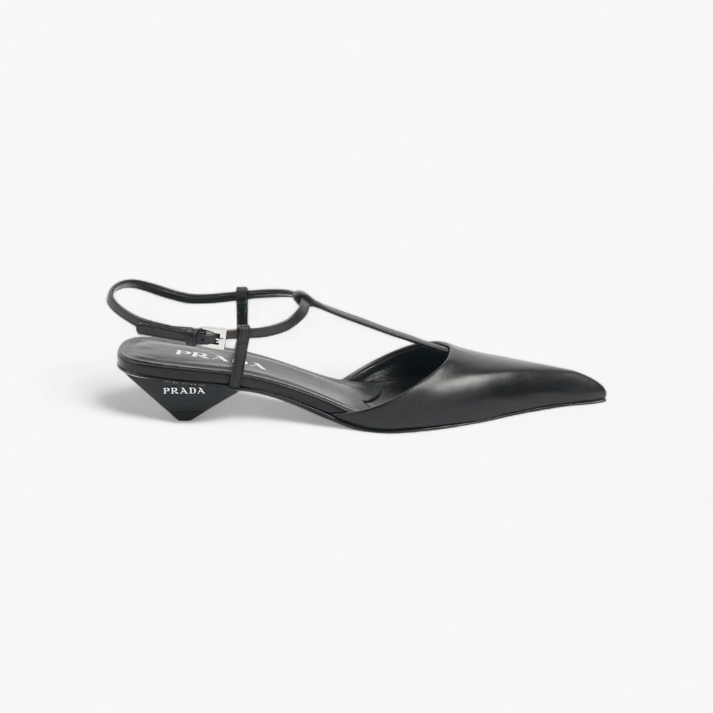 Prada Black Leather T-Strap Pumps – Euro Designer Store